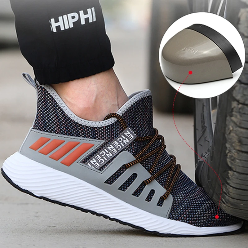 

Winter new steel work safety shoes men's breathable sports shoes ultra light soft boots men's comfortable industrial shoes