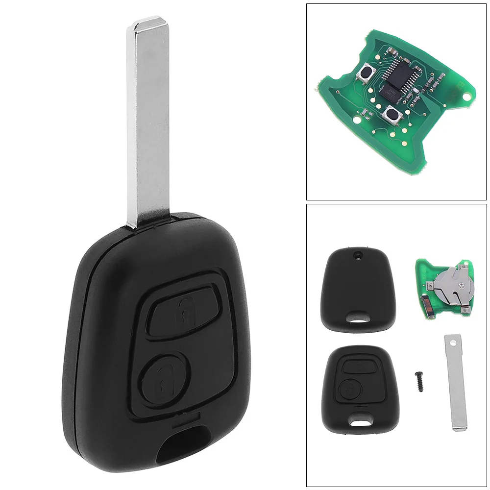 

433MHz Keyless Uncut Flip Remote Key Fob with ID46 Chip and VA2 Blade Fit for Citroen C1 C2 C3 C4 Xsara Picasso 2000-2009