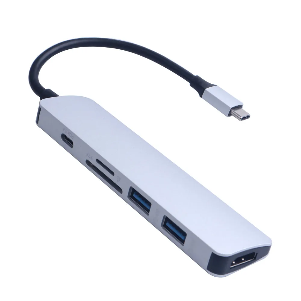 Многофункциональный адаптер 5 в 1 расширитель для HDMI USB3.0 PD SD TF картридер
