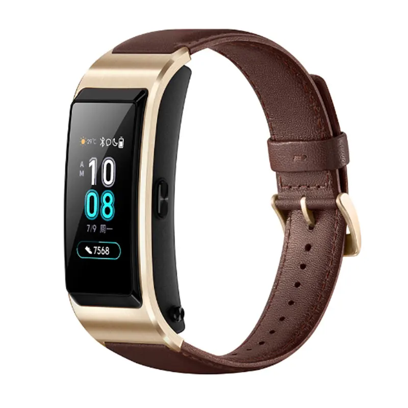 Mocha Brown Huawei TalkBand B5 Talk Band B5 Bluetooth Смарт-браслет спортивные браслеты сенсорный AMOLED экран вызов наушники пульсометр - Цвет: Mocha Brown