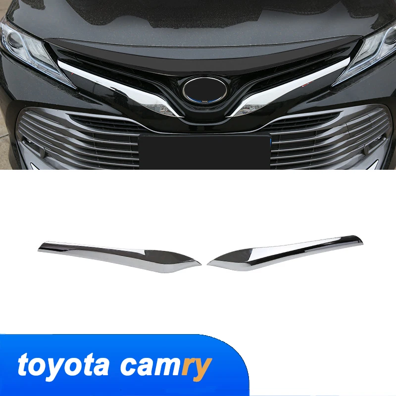 

Lsrtw2017 Car Front Grill Engine Hood Trim Styling Cover for Toyota Camry 2018 2019 2020 2021 70 V70 Xv70 Trd Accessories Auto