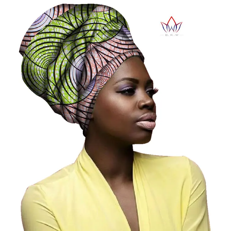 

2021 Multi-color Headwear Headband Bazin Head Decorations Wrap Tie Scarf High Quality African Hair Head Scarf For Women AF005