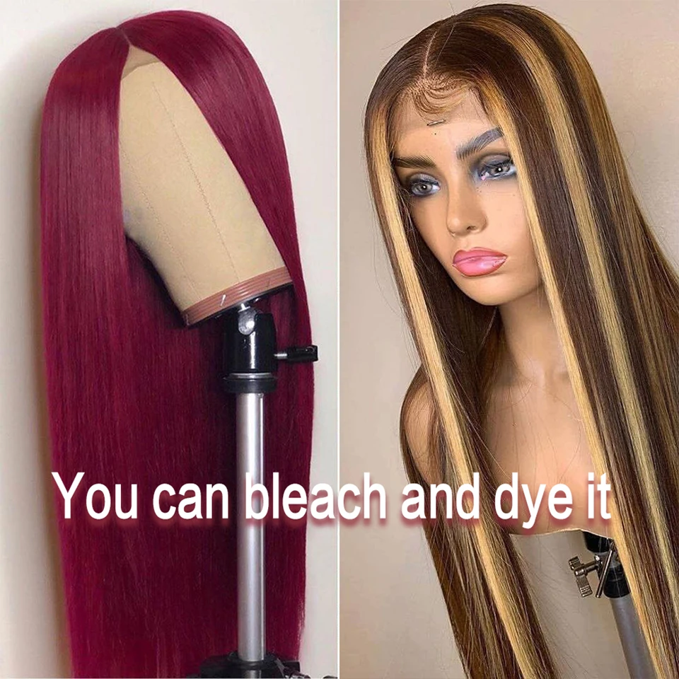 

Peruvian Straight Remy Hair Lace Front Human Hair Wigs 4x4 Lace Closure Wig for Black Women 13x1 T Part Lace Wig Pre Plucked