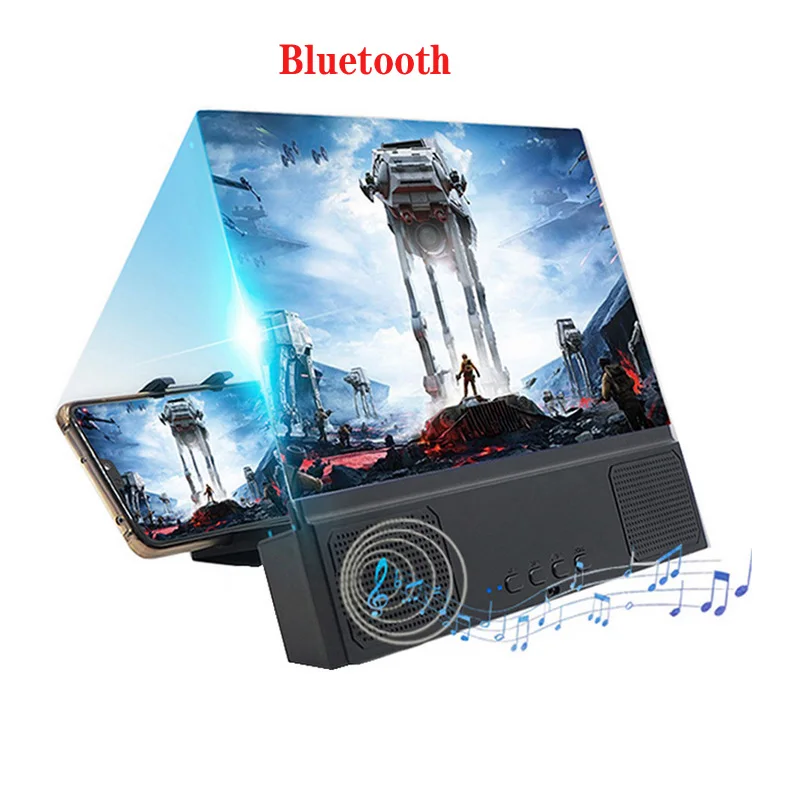 Bluetooth аудио 3D Лупа USB12 дюймов защита для глаз 3D фильм телефон экран усилитель 3x зум усилитель 3D видео усилитель