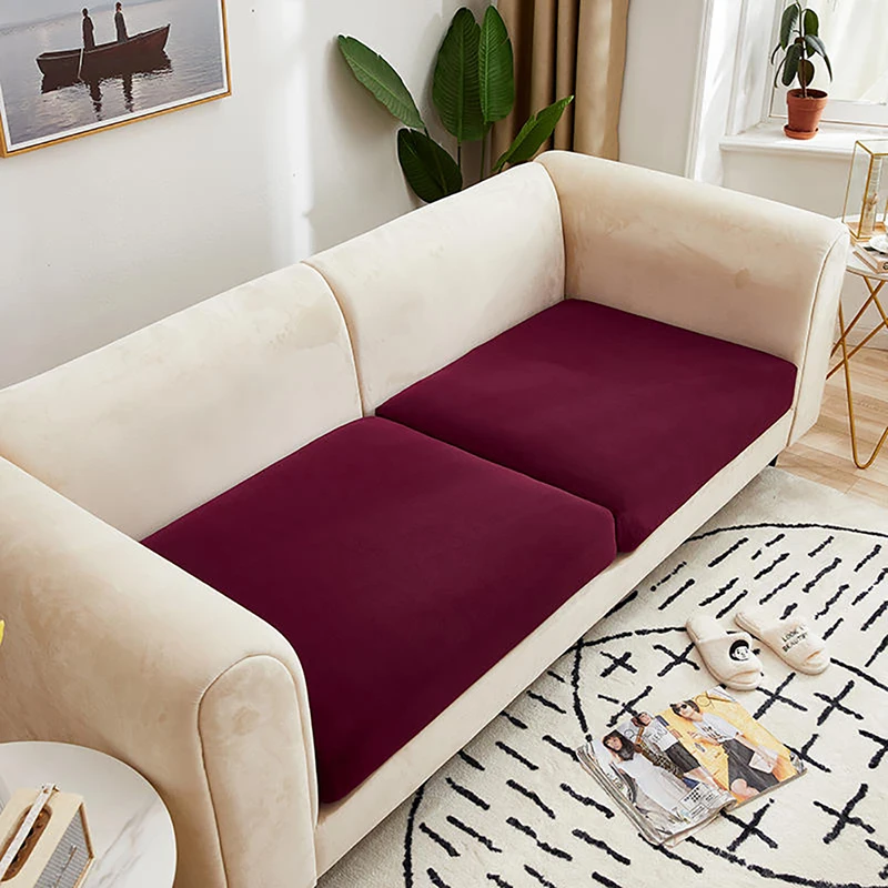 

SolidSofaCoverforLivingRoom1/2/3/4SeaterElasticUniversalSectionalCouchCoversSpandexStretchSofaCovers