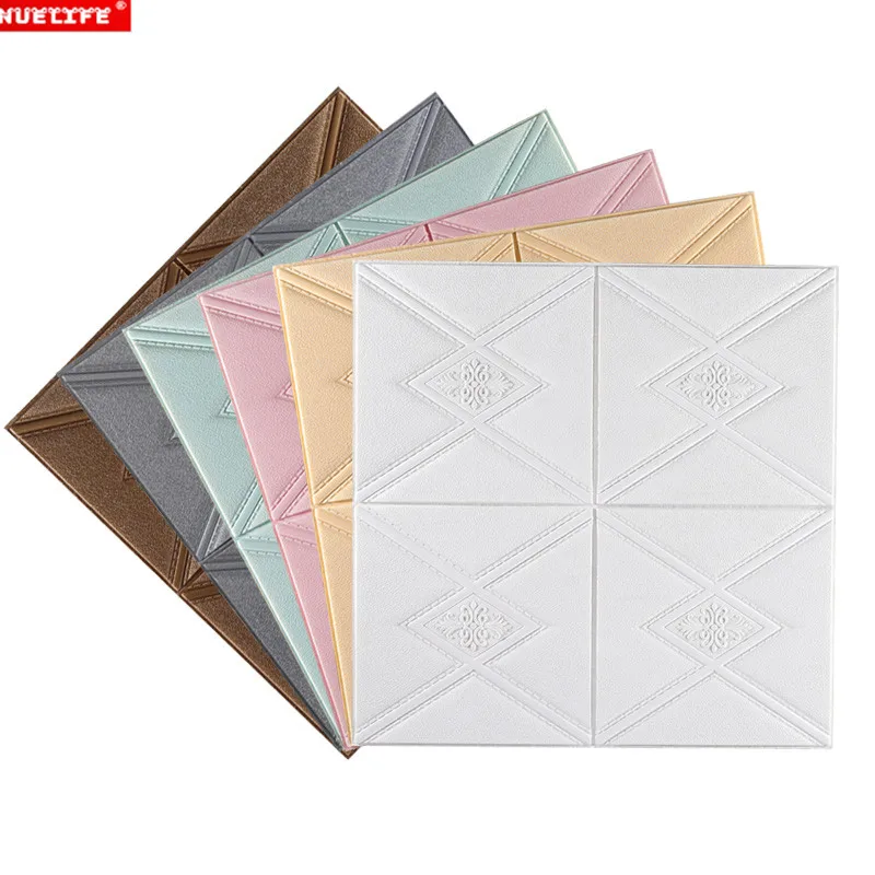 Европейские настенные наклейки 3D стерео обои самоклеящиеся для спальни ванной