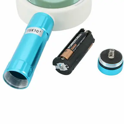 10 Светодиодный светильник с голубой ручкой подсветкой увеличительное стекло 10X |