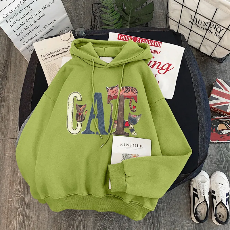 худи для женщин sweetshirts hoodie women autumn&winter hoodies moletom oversize+clothing+women aesthetic sweatshirt  feminino