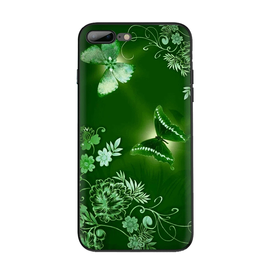 Чехол для мобильного телефона TPU iPhone 11 Pro X XR XS Max 7 8 6 6s Plus SE 5 5S чехол Бабочка белые