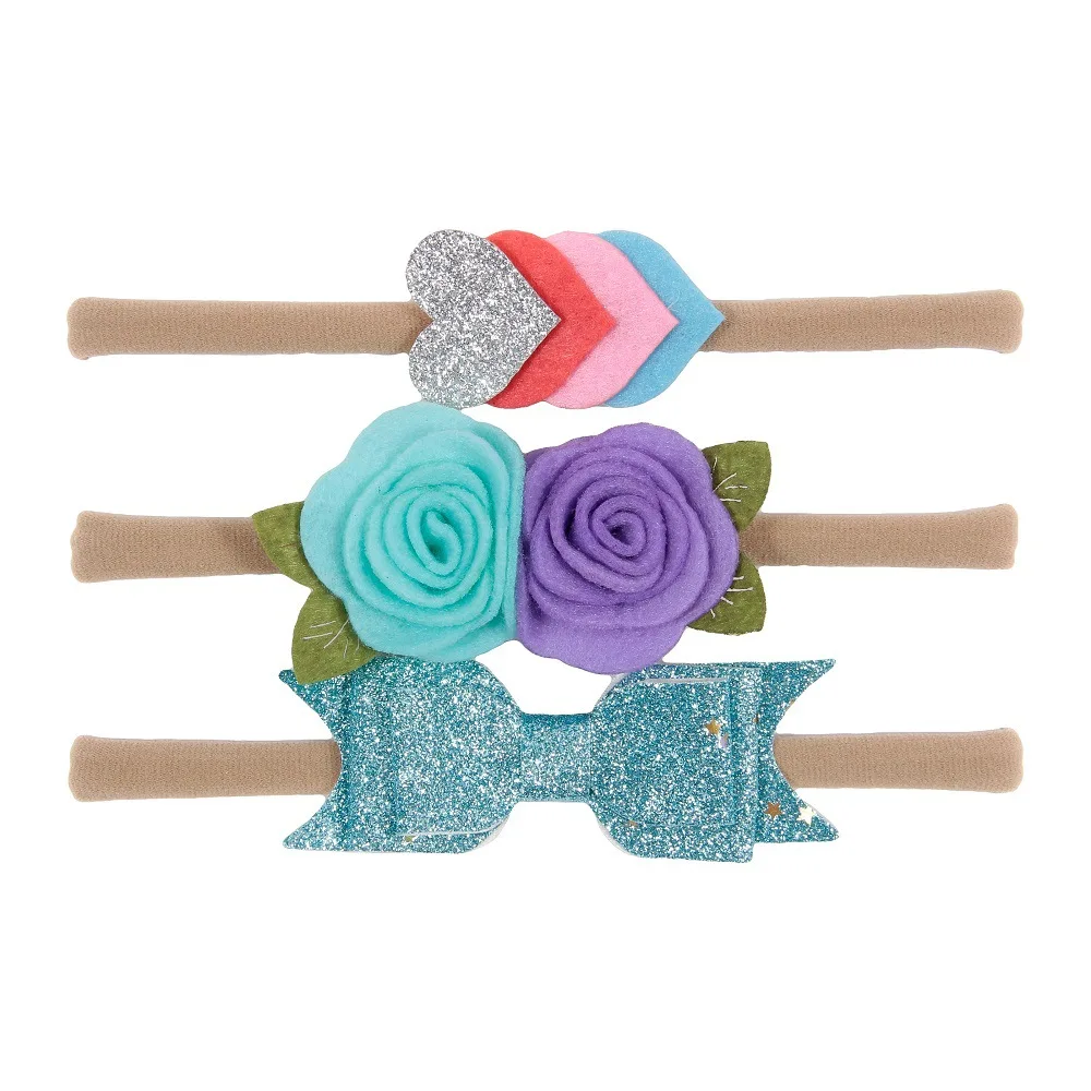 Детская нейлоновая повязка на голову, цветок, бант, тюрбан повязки для волос для детей, девочек, эластичная повязка на голову, Детские аксессуары для волос, повязка на голову