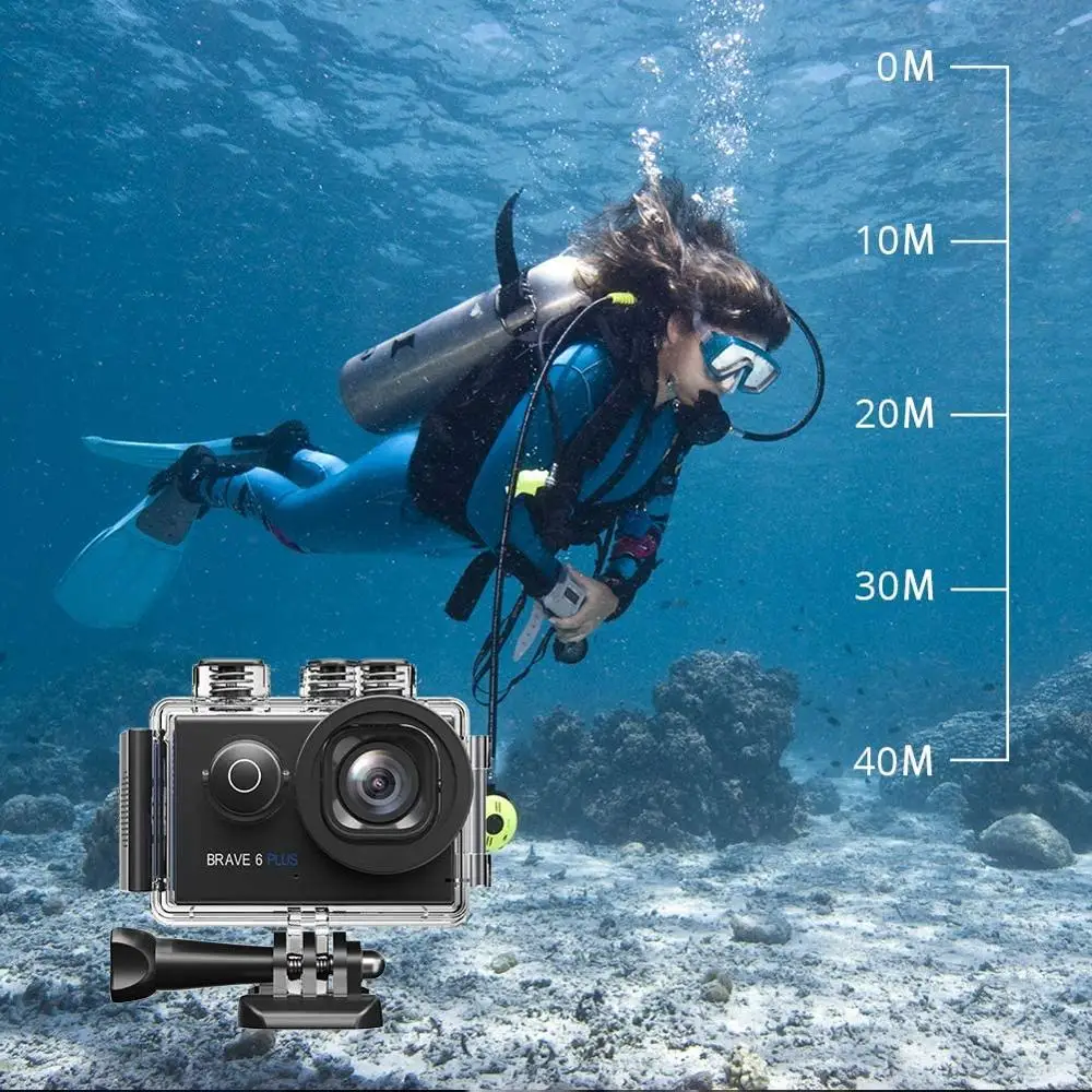Экшн камера AKASO Brave 6 Plus с поддержкой Wi Fi 4k 30 кадров/с 20 МП|Экшн-камеры| |