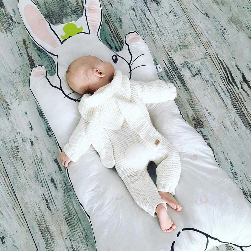 Коврик с кроликом для повседневного использования лазания мягкое одеяло детская