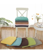 thickened chair cushion corduroy solid color home living room dining chair cushion office computer chair car seat cushion strap