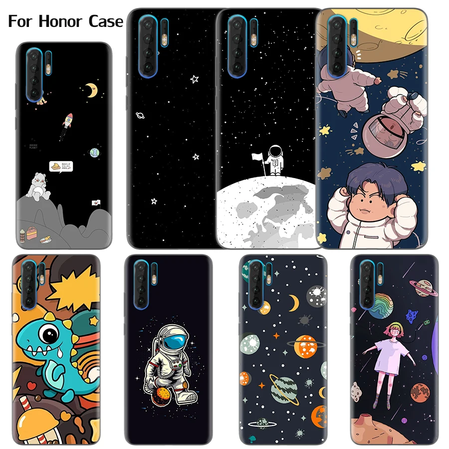 

Space Astronaut Trend Case For Honor 10 Lite 20 Pro 30 V30 50 SE Cover Phone Shell For P Smart 2020 Coque PsmartZ TPU Casing