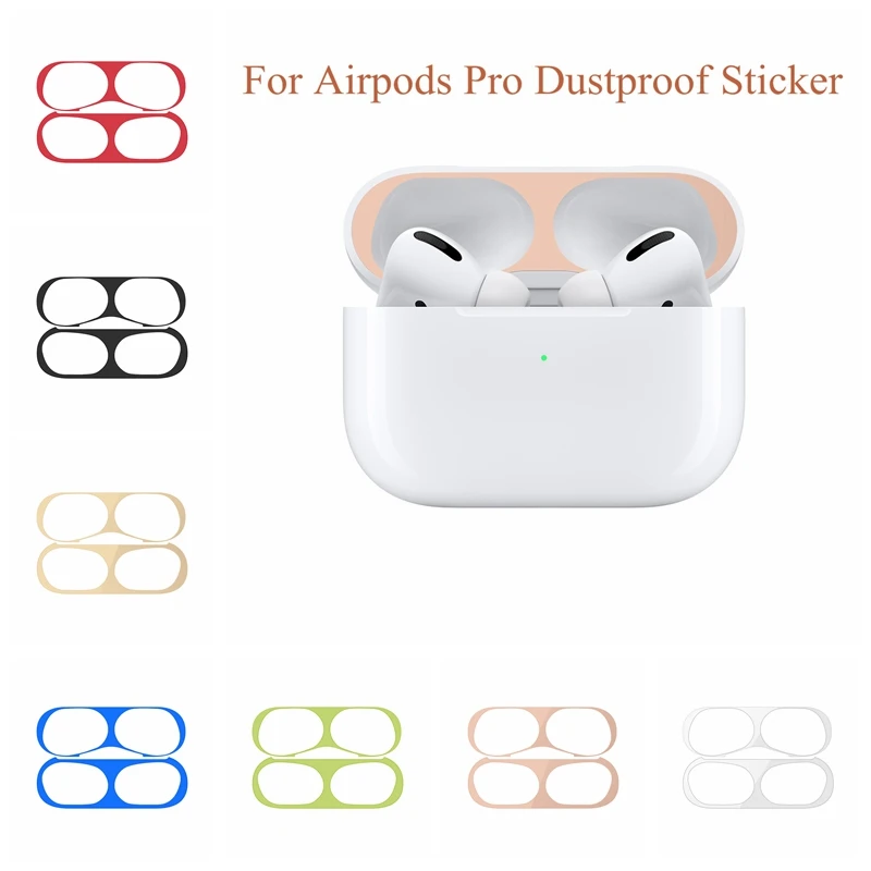 Металлическая защита от пыли для Apple Airpods Pro наклейка аксессуары кожи чехол