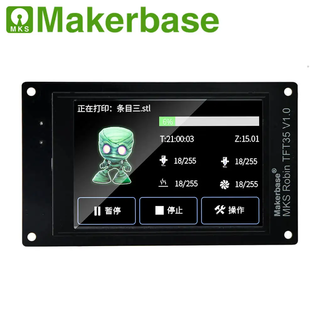 Makerbase 32 битный сенсорный экран MKS Robin с 2 4/2 8/3 2/3 5/4 3 дюймов совместимый платой
