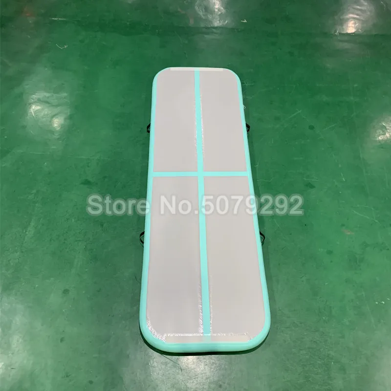 mint green Надувной гимнастический коврик розового цвета с насосом,, 3 м, воздушная дорожка для спортзала, DWF, для домашнего использования, надувная воздушная дорожка, большая скидка - Цвет: mint green