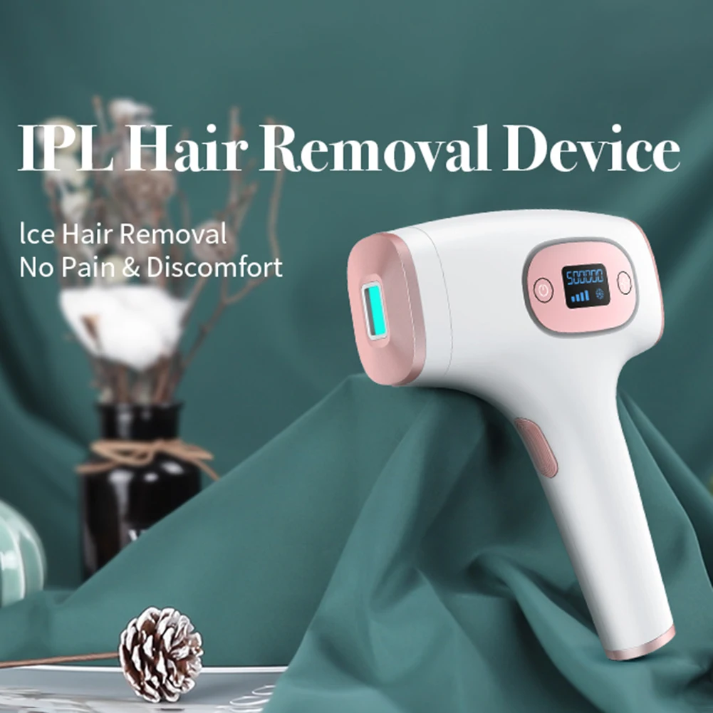 

500000 Flash IPL LCD Laser Hair Removal Handheld Face Body Hair Depilador 5 Modes Painless Epilator Home Beauty Instrument