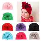 Милые детские шапочки A 1 шт., детская шапочка-бини с бантом, шапка карамельных цветов, тюрбан, шапки для новорожденных, аксессуары
