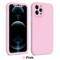 phone case for iphone 7 8 6 6s 11 12 13 se plus x xs xr mini pro max 2020 protection anti fall two color silica gel back cover