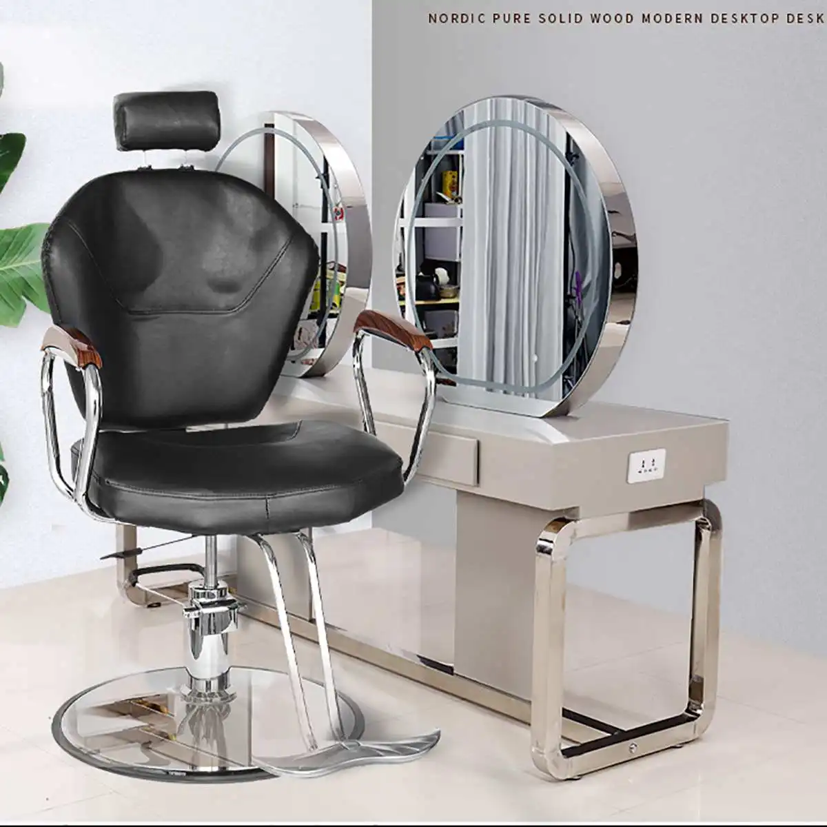

Barber Chair Salon Chair Hair Styling Beauty Spa Shampoo Equipment Haircut Adjustable Lift Stool Swivel Chair Salon Furniture