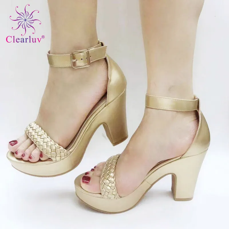 

Latest Heeled Elegant Sexy Point Toe Sandals Pumps New Italy High Heels Women Wedding Shoes Nigerian Women Sandals High Quality