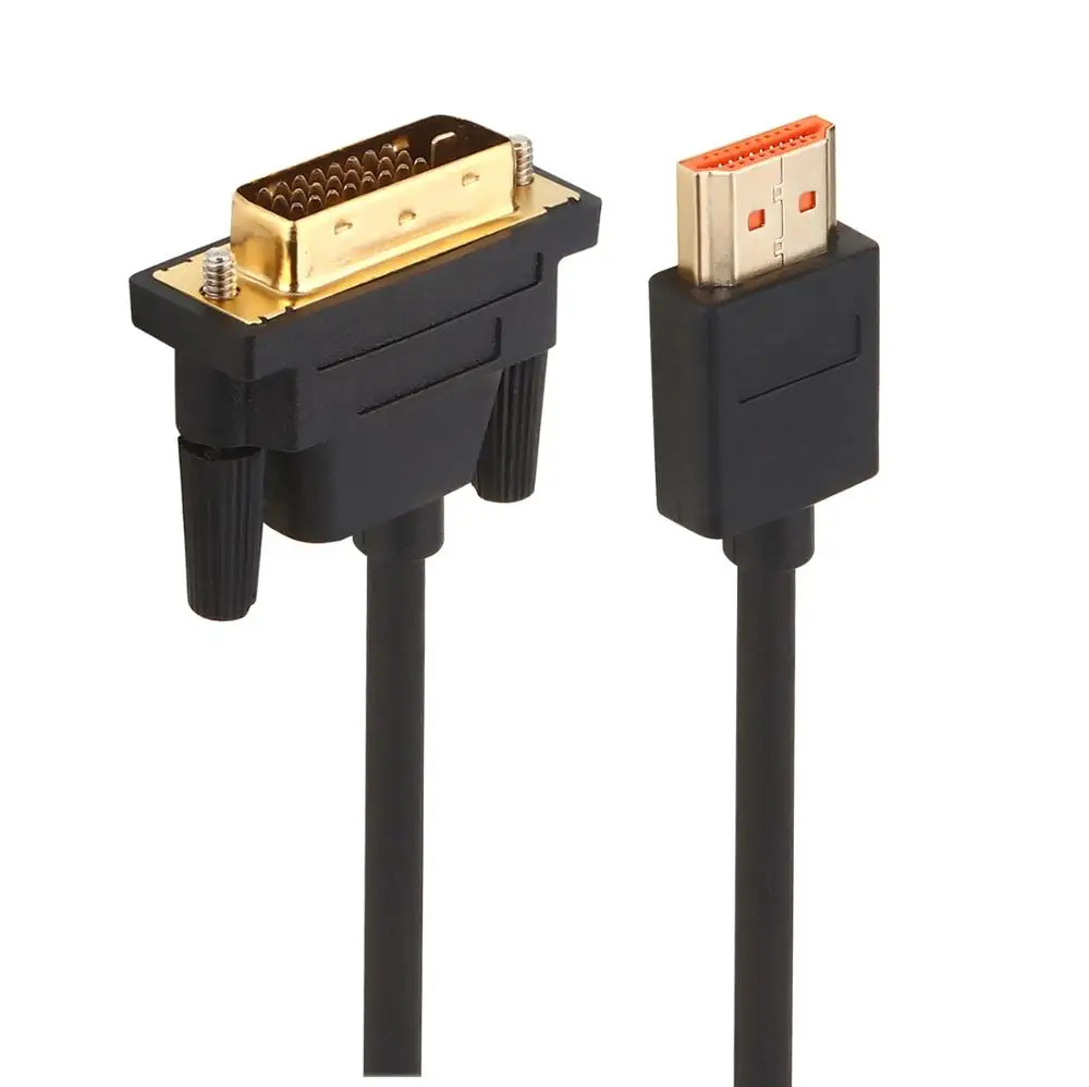 HDMI в Кабельный адаптер DVI конвертер HDMI штекер DVI-D 24+ 1 контактный разъем 1080P 3D видео кабель для HDTV DVD lcd Xbox HDMI DVI кабель