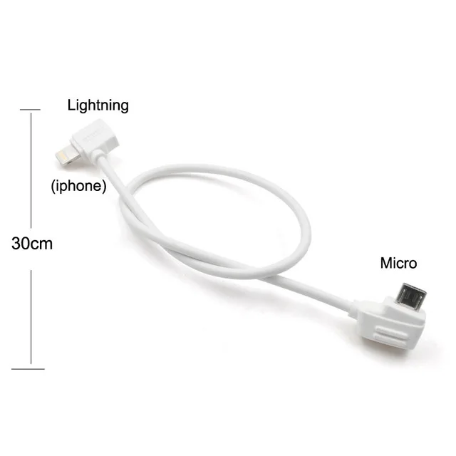 30cm iphone Для DJI Mavic 2/MINI/pro/Air/spark контроллер/samsung/i телефонный стол Micro USB подходит для IOS type-c OTG кабель для передачи данных 10 см/30 см - Цвет: 30cm iphone