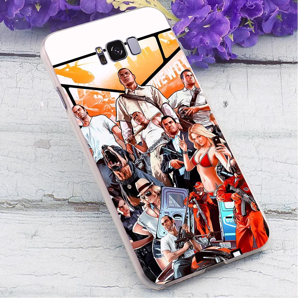Жесткий чехол GTA Grand Theft Auto для телефона Galaxy A3 A3/A5 A6 A8 Plus/A7 A9 2018 A10 A20 A30 A40 A50 A60 A70