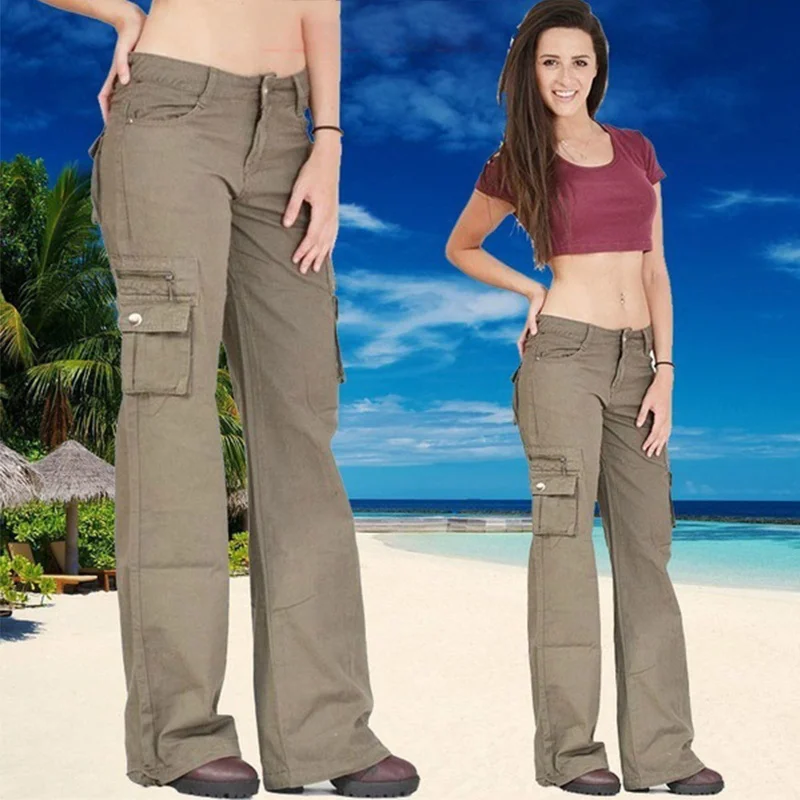 

2021 Women Cargo Pants Casual Streetwear Harajuku Pants Hip Hop Harem Jogger Sweatpants Low Waist Loose Female Trousers
