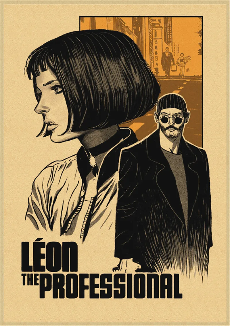 Наклейка на стену киллер не слишком холодный винтажная крафт-бумага - купить по