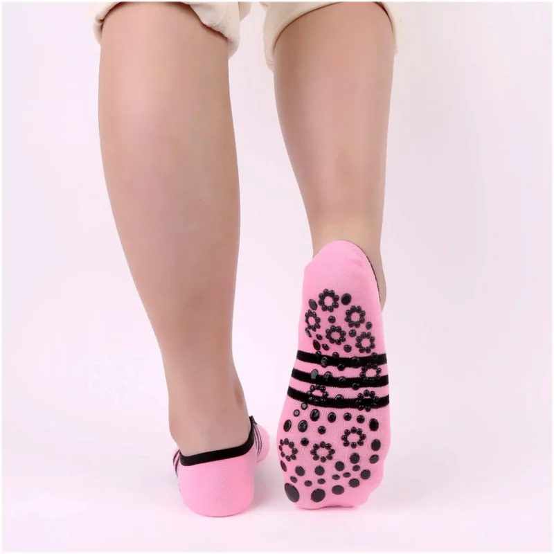Женские бандажные носки из чистого хлопка для йоги нескользящие спортивные с