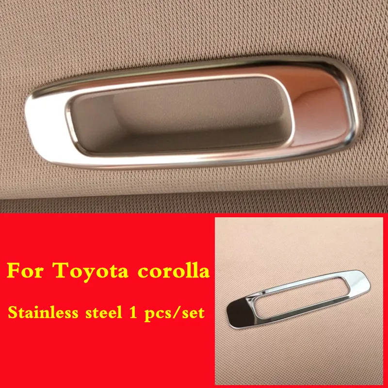 

Для Toyota Corolla 2014 2015 Коробка для хранения в салоне из нержавеющей стали Ручка декоративная наклейка Накладка аксессуары для стайлинга автомобиля