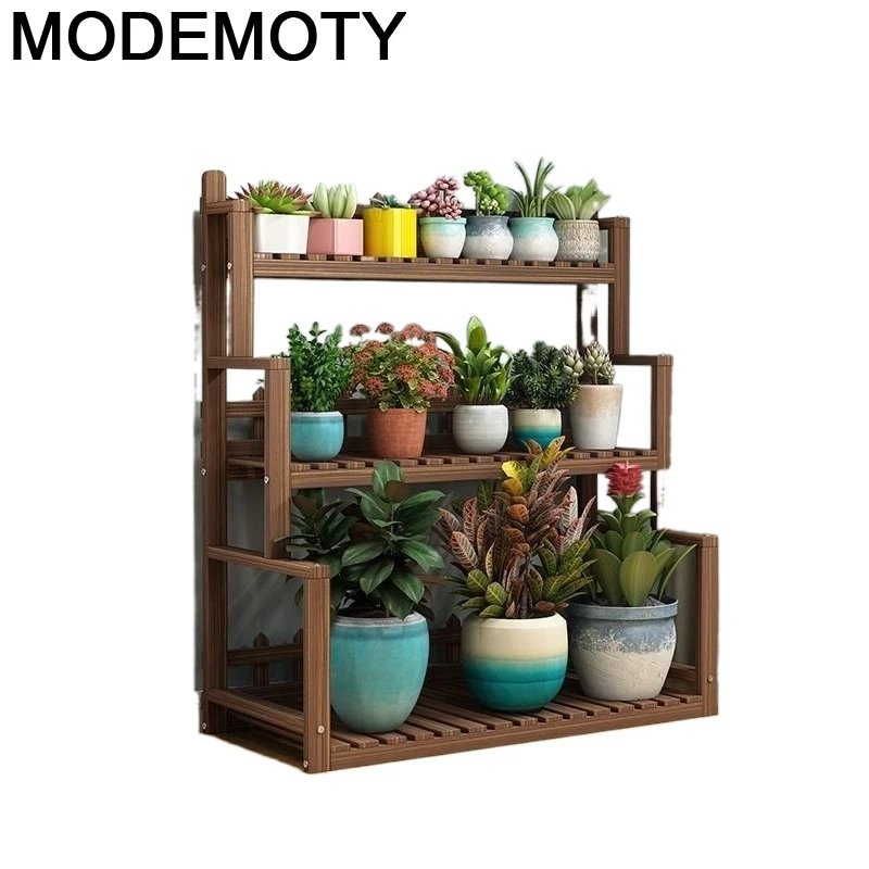 

For Wood Huerto Urbano Madera Rack Pot Indoor Soporte Plantas Interior Plant Outdoor Balcony Stojak Na Kwiaty Shelf Flower Stand