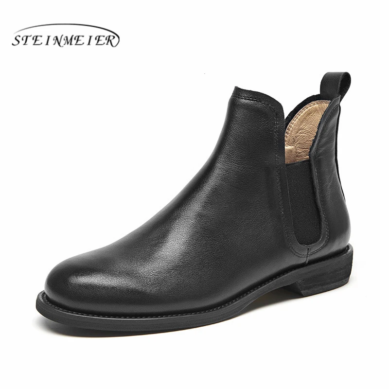 Женские зимние ботинки из натуральной кожи ботильоны на весну женские короткие