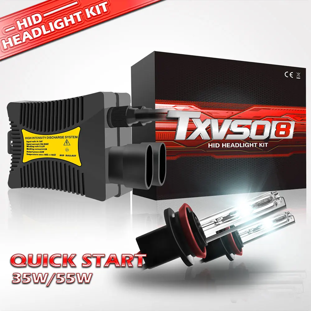 TXVSO8 Universal H11 Xenon Kit 12V Автомобильные фары лампы 55W HID 3000K 4300K 5000K 6000K 8000K 10000K 12000K
