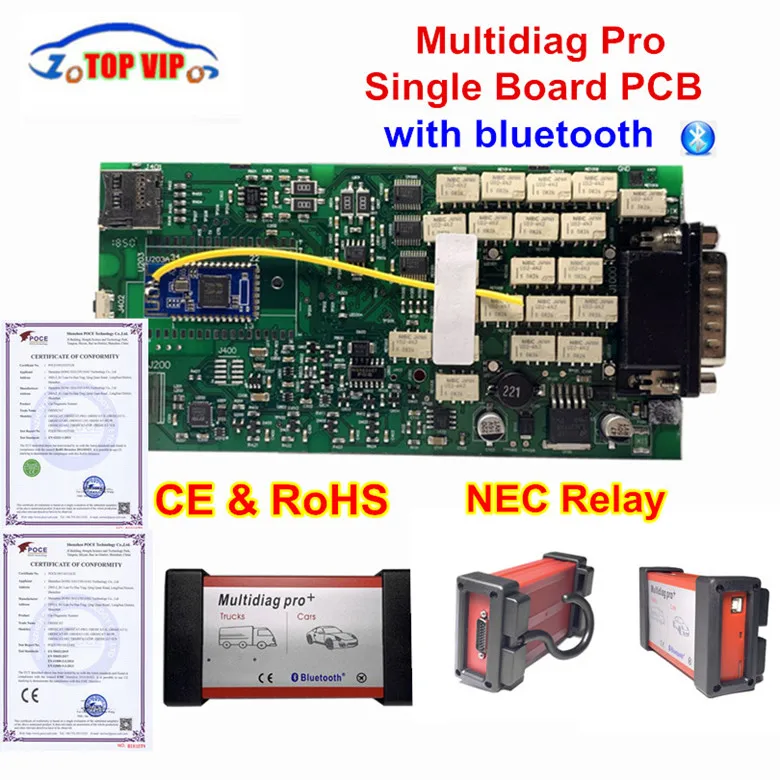 Multidiag with BT Новейший Bluetooth,1 keygen зеленый одноплатный tcs obd2 сканер OBDIICAT-TCS автомобиля грузовика диагностический инструмент код ридер Multidiag - Цвет: Multidiag with BT