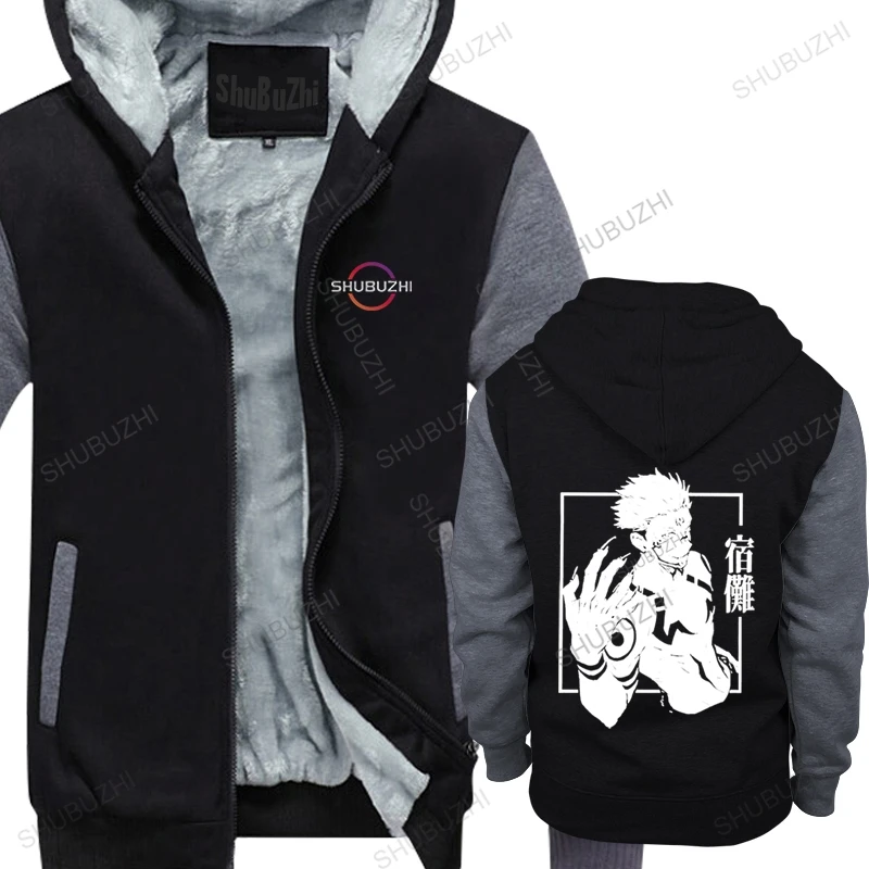 

Funny Japan Anime Manga Jujutsu Kaisen fleece pullover Men Ryomen Sukuna hoodie winter warm sweatshirt hooded Cotton Slim Fit