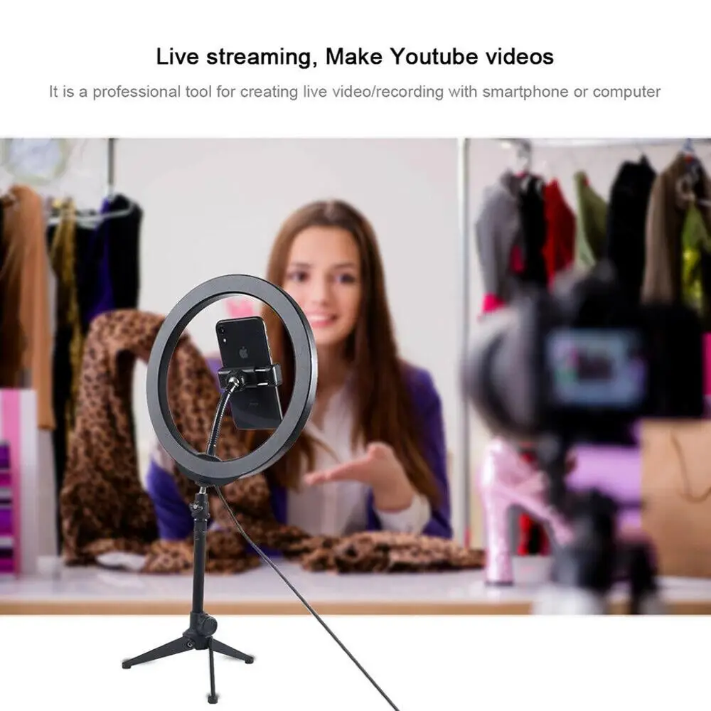 

Diameter 26CM dimmable LED stepless dimming beauty lamp fill light beauty nail eyelash eye protection multi-function floor lamp