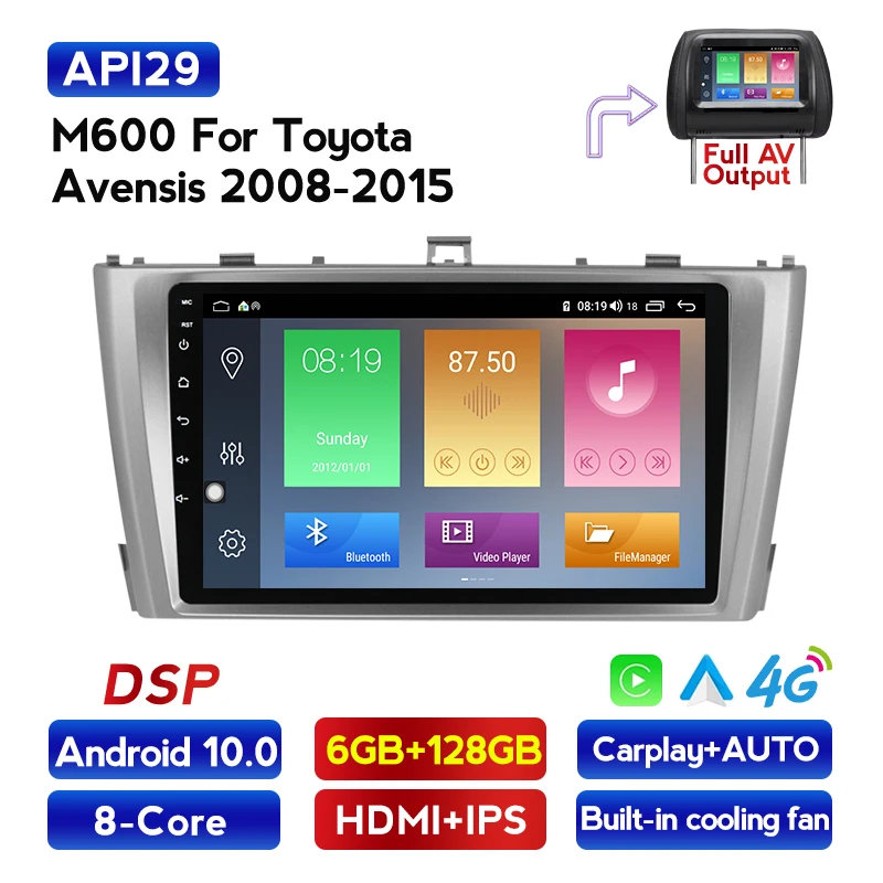 Автомагнитола MEKEDE DSP IPS 2din восьмиядерная мультимедийный плеер для Avensis 2009 2015