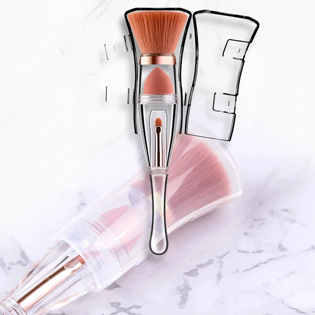 Косметическая Кисть для макияжа 3 в 1 тени век основа кисти тонального крема или