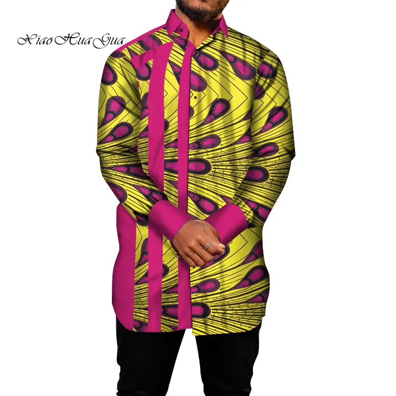 Рубашка с Африканским принтом повседневные рубашки для вечевечерние офиса