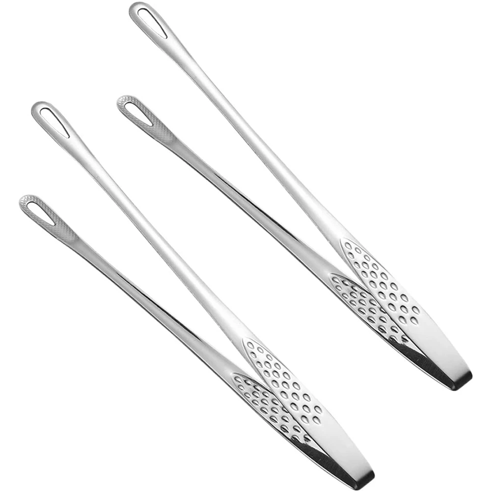 

2 Pieces Food Tongs, Stainless Steel Toaster Tongs Food Tweezers, Grill Tongs Kitchen Cooking Tool Anti-Heat Bread Clip