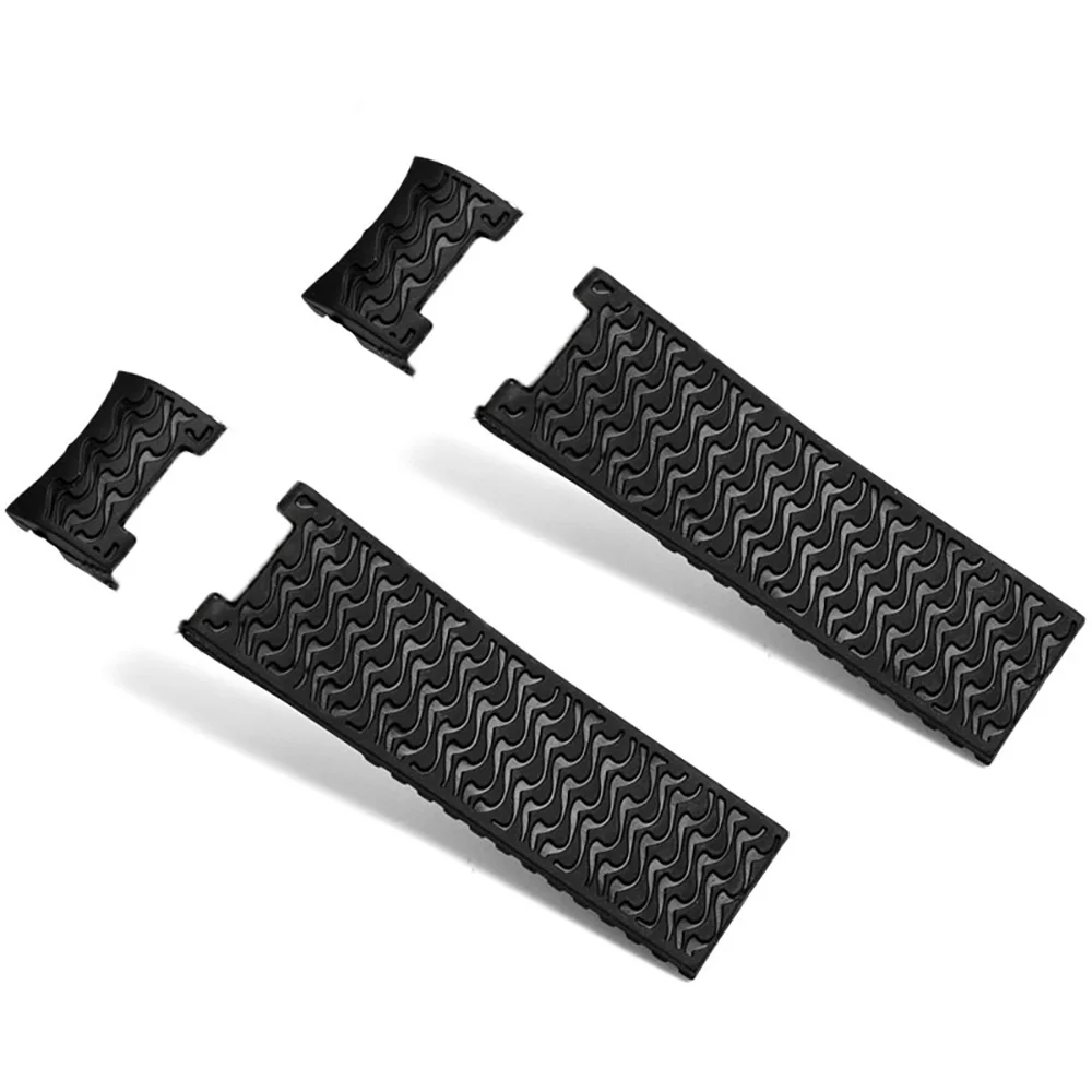 CARLYWET 22mm Top Quality Luxury Brown Waterproof Silicone Rubber Replacement Wrist Watch Band Strap Belt For Ulysse Nardin