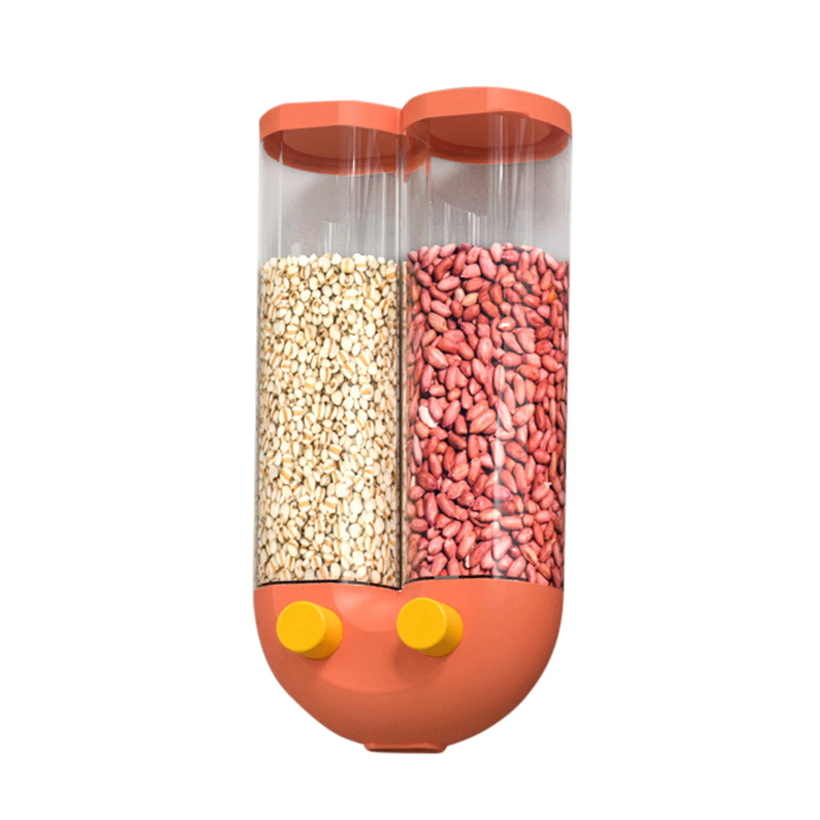 

Wall-mounted Grain Storage Box Compartmentalized Storage Grain Storage Tank Kitchen Bean Rice Barrel Storage Tank Organizer