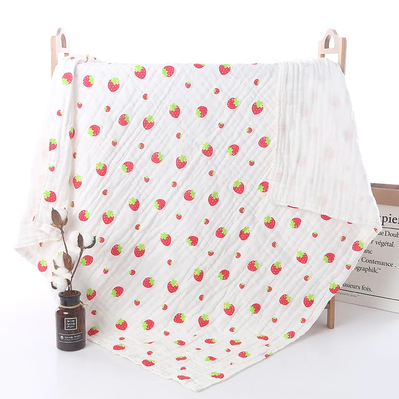 Детское одеяло из муслиновой ткани впитывающее Хлопковое с шестью слоями