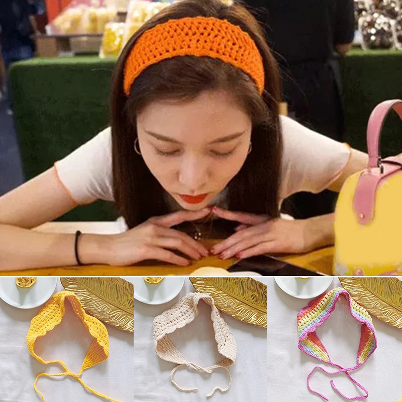 

Fashion Adjustable Crochet Elastic Band Hollow Out Knit Headband Warm Hairband Head Wear Hair Bands Headwear Hair Accessories