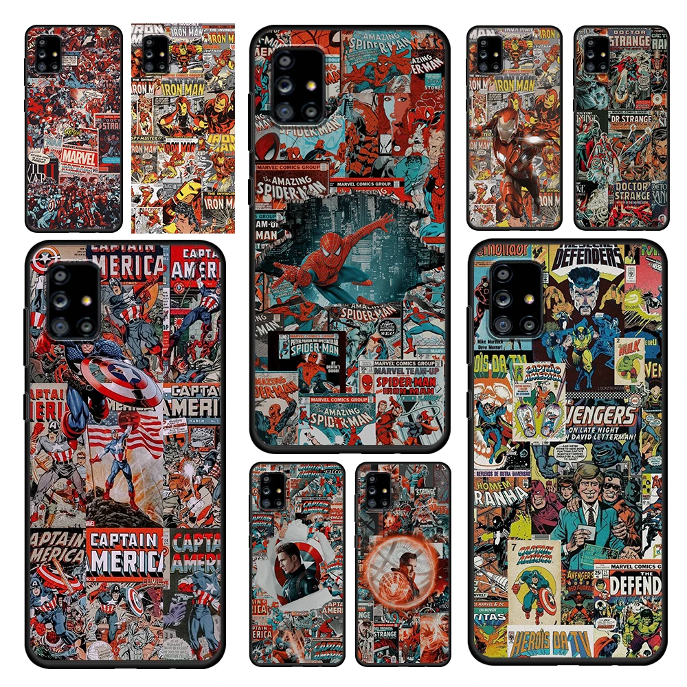 

Marvel Aesthetic Collage For Samsung Galaxy A72 A52 A71 A51 A42 A02S A91 A81 A41 A31 A21 A01 Silicone Soft Black Phone Case