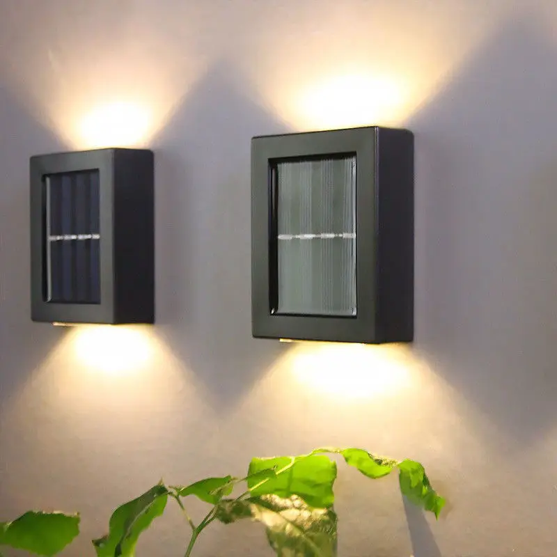 

Outdoor LED Wall Washers Solar Charging Garden Wall Lamp Warm White Decorative Lamps Waterproof Flashlight Street Lamp E11900