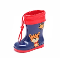 kids rain boots cute cartoon waterproof little girl shoes boys rain shoes soft bottom liner removable size 25 30 syd001